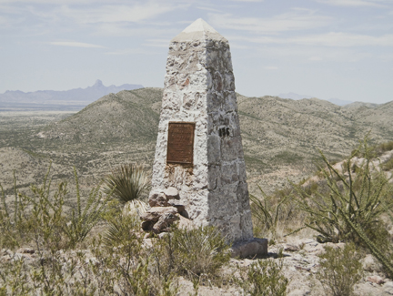 Border Monument No. 136, N 31° 26.575' W 111° 25.169', from the 