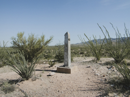 Border Monument No. 142, N 31° 31.205' W 111° 39.676', from the 