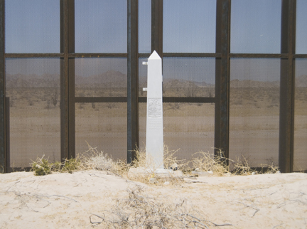 Border Monument No. 195 South, from the 