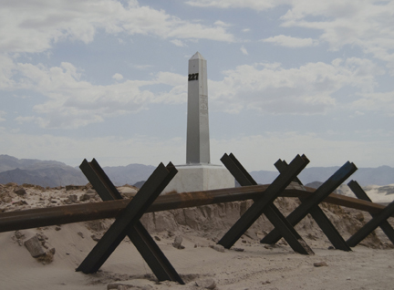 Border Monument No. 227, N 32° 38.453' W 115° 49.033', from the 