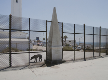 Border Monument No. 258 North, from the 